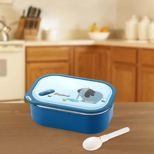 Caja Bento Aislada Con Divisiones Fiambrera De Material