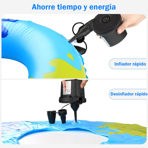 Bombas De Aire Eléctricas Para Inflar Y Desinflar Colchones Y Piscinas Negro