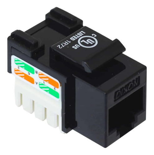 Conector Jack Rj45 Cat 6 Negro Kj8-c6-us/bkn Dixon Mihaba