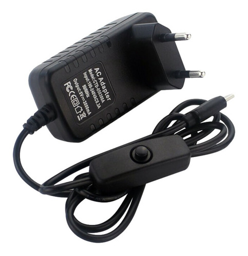 Transformador Usb C Interruptor 5v 3a Raspberry Pi 4 [ Max ]