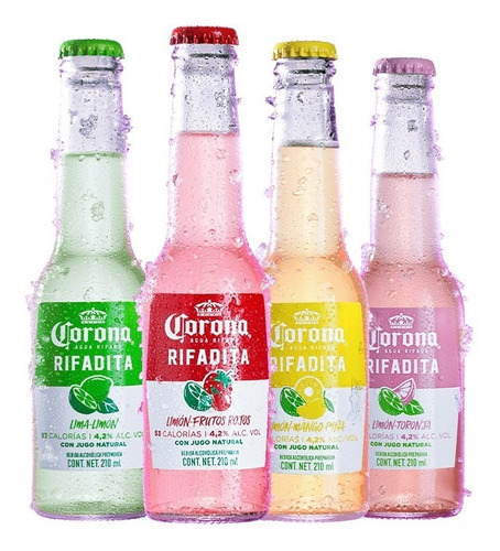 Bebida Preparada Corona Rifaditas Mix 12 Botellas 210 Ml 