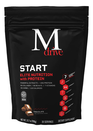 Mdrive Start, Batido De Proteinas Y Nutricion 9 En 1, Apoya