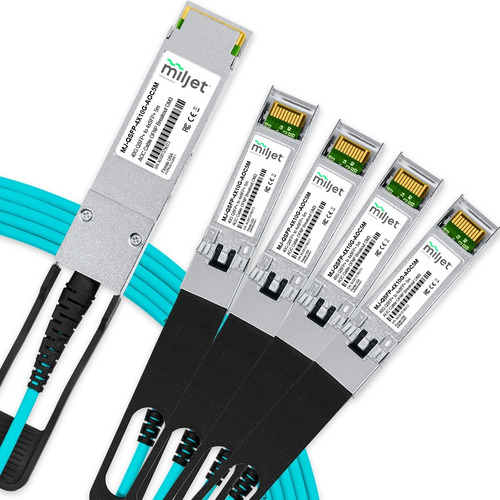 Cabo Aoc 40g Qsfp+ Para 4x10g Sfp+ 5m Breakout Ofnp Miljet