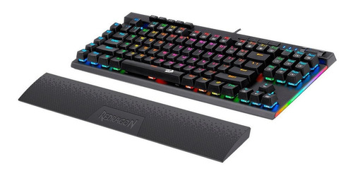 Imagen 4 de 6 de Teclado gamer Redragon Magic Wand Pro K587-PRO QWERTY Redragon Opto Blue inglés US color negro con luz RGB