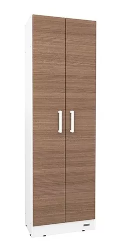 Despensero Escobero Armario Organizador Armado Cocina 5 Estantes Melamina -  180x40cm 1 Puerta - Muebles Económicos