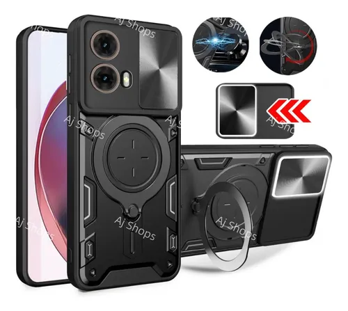 Capa Para Motorola Moto G35 5g -- Capinha Case Proteção De Câmera Com Suporte 360 Armadura Militar Anti Queda Aj Shops