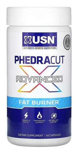 Quemador De Grasa Usn Phedracut Advanced X Energía 60 Caps