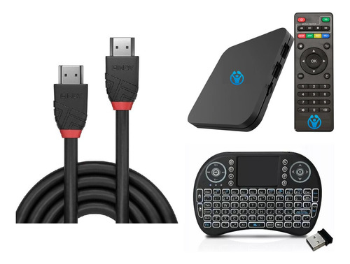 Tv Android Tv-box Mini 2gb Y 16gb Rom + Teclado Inalambrico