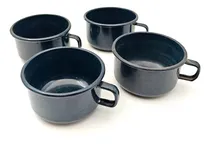 Comprar Tazas Jarros Enlozados Antiguos (impecables) - Cocina Azul Oscuro Enlozado