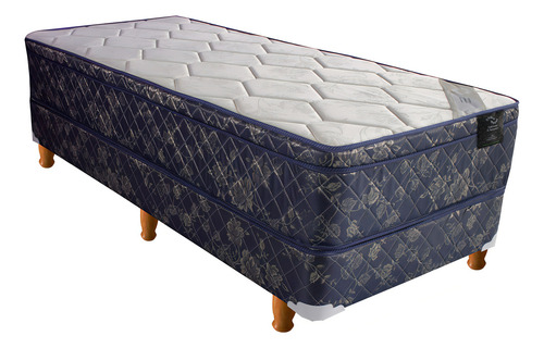Colchon Sommier Resortes Con Pillow 190x80 + Almohadas