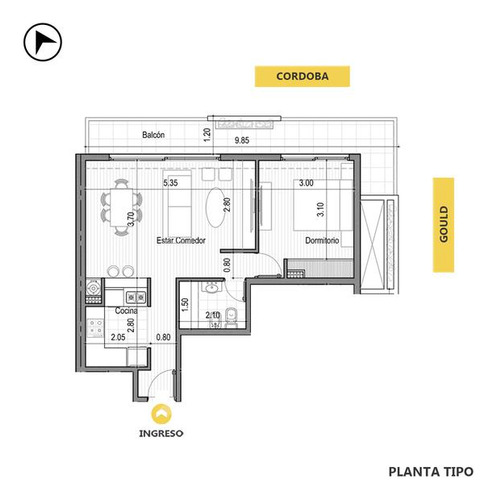 Departamento 1 Dormitorio En Venta - Centro, Rosario