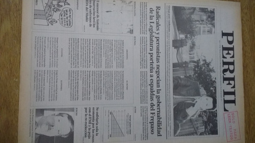 Diario Perfil Radicales Y Peronistas 1998 Negocian A Espalda