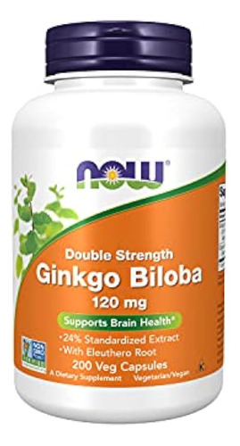 Now Supplements, Ginkgo Biloba 120 Mg, Doble Potencia, Verif