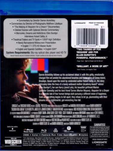 Requiem Por Un Sueño Requiem For A Dream Pelicula Blu-ray
