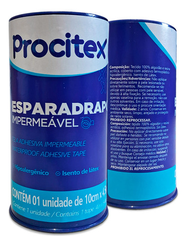Esparadrapo Impermeável Procitex Cremer 10cm X 4,5m 1 Un.
