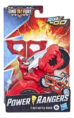 Figura Red Ranger Power Ranger T-rex Battle Rider Dino Fury