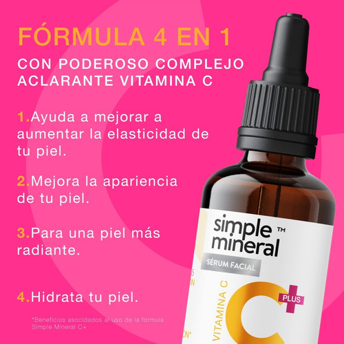 Imagen 6 de 7 de Serum Vitamina C Ácido Hialurónico Colágeno Rosa Mosqueta
