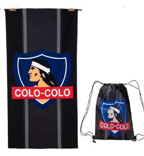 Toalla Playa 70x140 + Morral Bolso Cordel Colo-colo 