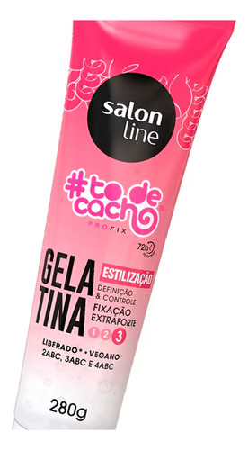 Salon Line Gelatina Fijación Extra Fuerte Gel Peinado 280gr