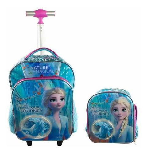 Mochila Con Ruedas Más Lonchera Frozen Ii