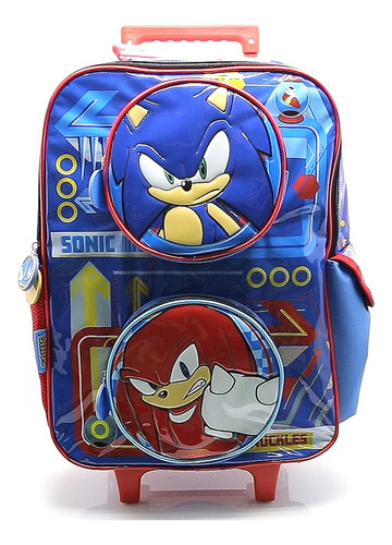 Mochila Escolar Cresko Sonic 18 Pulgadas Carrito Rueditas Color So321