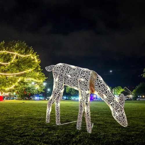Reno De Navidad Al Aire Libre Silueta Resistente A La M