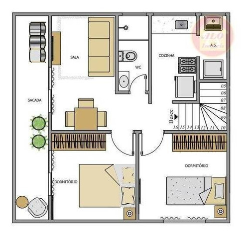 Imagem 2 de 30 de Casa Com 2 Dormitórios À Venda, 56 M² Por R$ 250.000,00 - Canto Do Forte - Praia Grande/sp - Ca1416