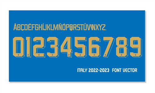 Tipografía Italia Font Vector 2022-2023 Archivo Ttf, Eps