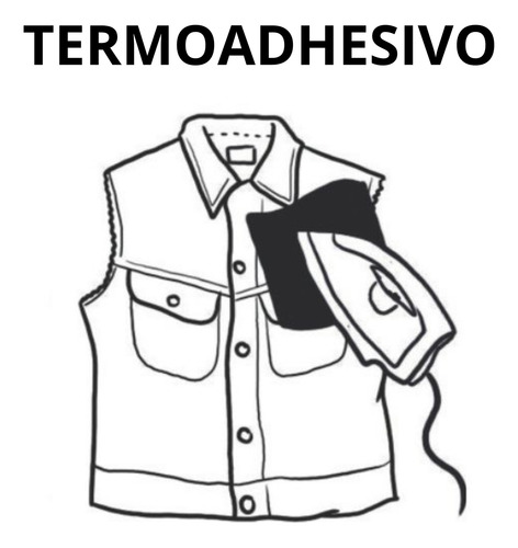 Parche Bordado Anarquía 10 Cm Termoadhesivo Blanco Lisa