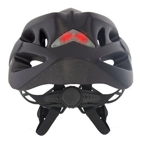 Imagem 2 de 3 de Capacete Ciclismo Gta Nx Inmold Preto Fosco C/ Sinalizador