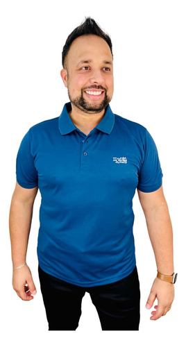 Camiseta Polo Masculina Plus Size Tecido Dry Não Amassa