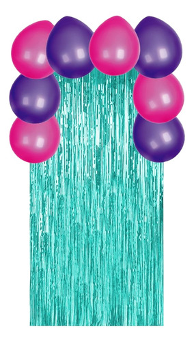 Arco De Globos Con Cortina 1x2 Mts (sirena) 