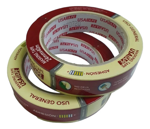 Pack 2 Cintas De Papel Para Enmascarar Masking Tape 24mmx40m