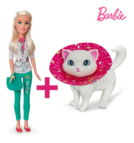 Barbie Veterinária C/ Acessórios E Blissa Gata Pet Original
