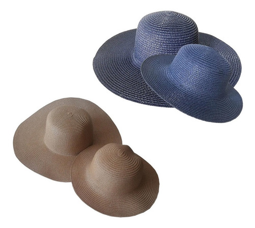 Imagem 5 de 6 de 10 Chapéu De Praia Feminino Liso Aba De 11 A 12 Cm Atacado