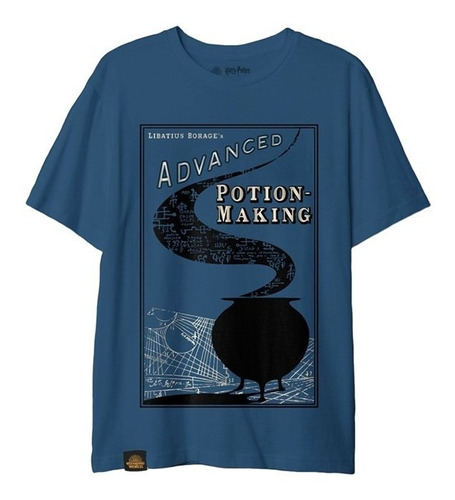 Camiseta Harry Potter Preparando Poções - Azul Petróleo