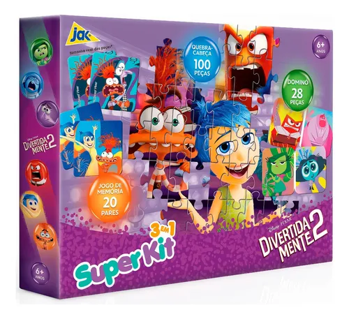 Divertidamente 2 Super Kit 3 Em 1 Jogos Didáticos - Toyster