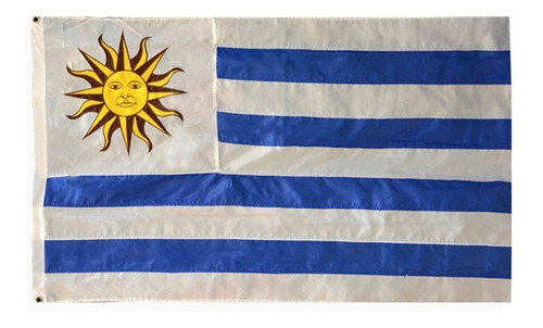 Excelente Bandera Nautica Uruguay Reglamentaria 20x30 Cms