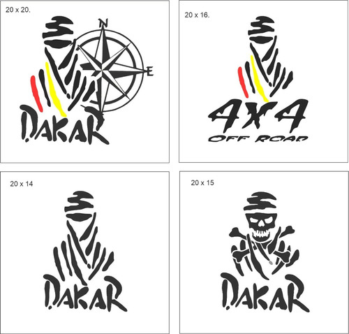 Calcomanías Rally Dakar. 12 X 9 Cms. (1 Imagen Dakar)