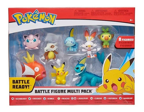 Pokemon Battle Ready Set Con 8 Figuras 