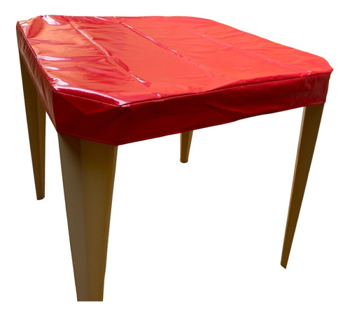Kit 26 Capas De Mesa De Plástico Restaurantes Bar Lanchonete Cor Vermelho Desenho Do Tecido Liso