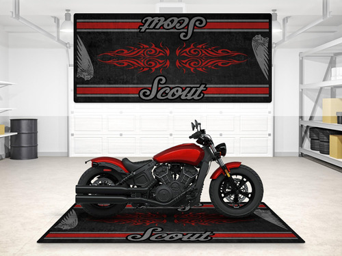 Alfombra Estacionamiento Para Indian Scout Bobber Sixty Pozo