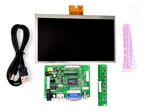 Display Lcd 7 Raspberry Controladora Y Botonera 1024*600