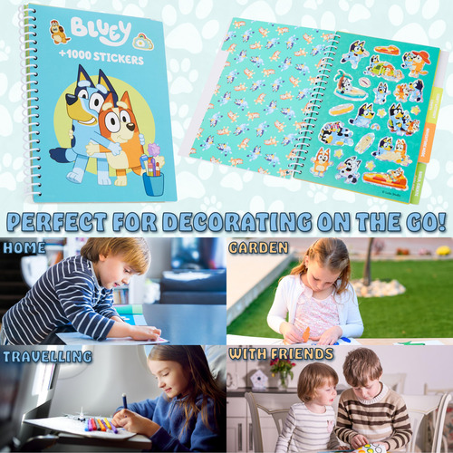 Livro De Adesivos Bluey Para Crianças Com Mais De 1000 Adesi