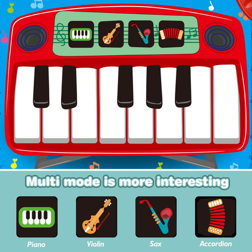 Alfombrillas Musicales Para Bebés 2 En 1: Teclas De Piano Y