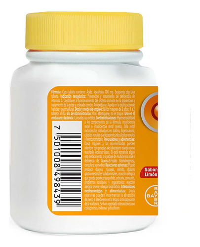Tabletas Masticables Redoxon Infantil X100 Vitaminas 100mg