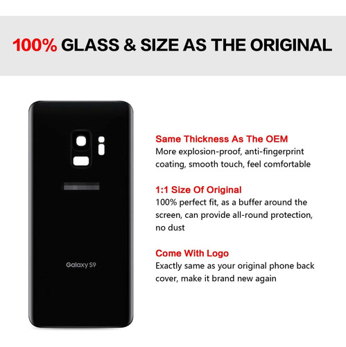 Uoofide Para Samsung Galaxy S9 Repuesto Cristal 5.8 Todo