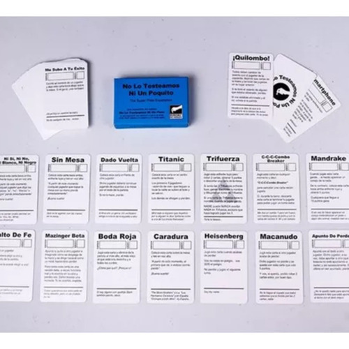 No Lo Testeamos Ni Un Poco Buró + 4 Expansiones Juego Cartas