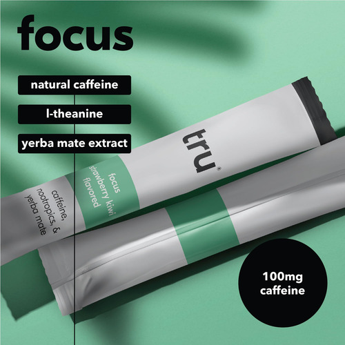 Tru Focus Polvo Energético Natural Fresa Kiwi 12 Sobres