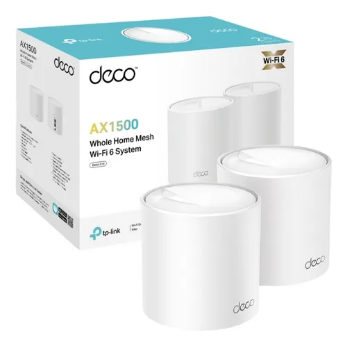 Router Sistema Mesh Wifi 6 TP-Link Deco X10 AX1500 2 unidades Blanco